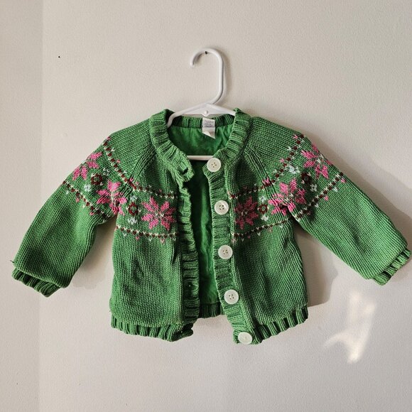 18-24 Months Baby Gap Knit Flower Cardigan - Picture 1 of 5